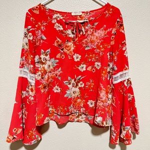 Floral Summer Semi-Casual Blouse